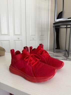 Ladies red puma sneakers size 5